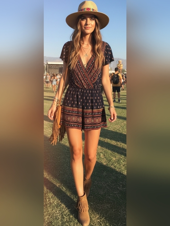 Band of Gypsies Pants - Cute and flirty short sleeve romper